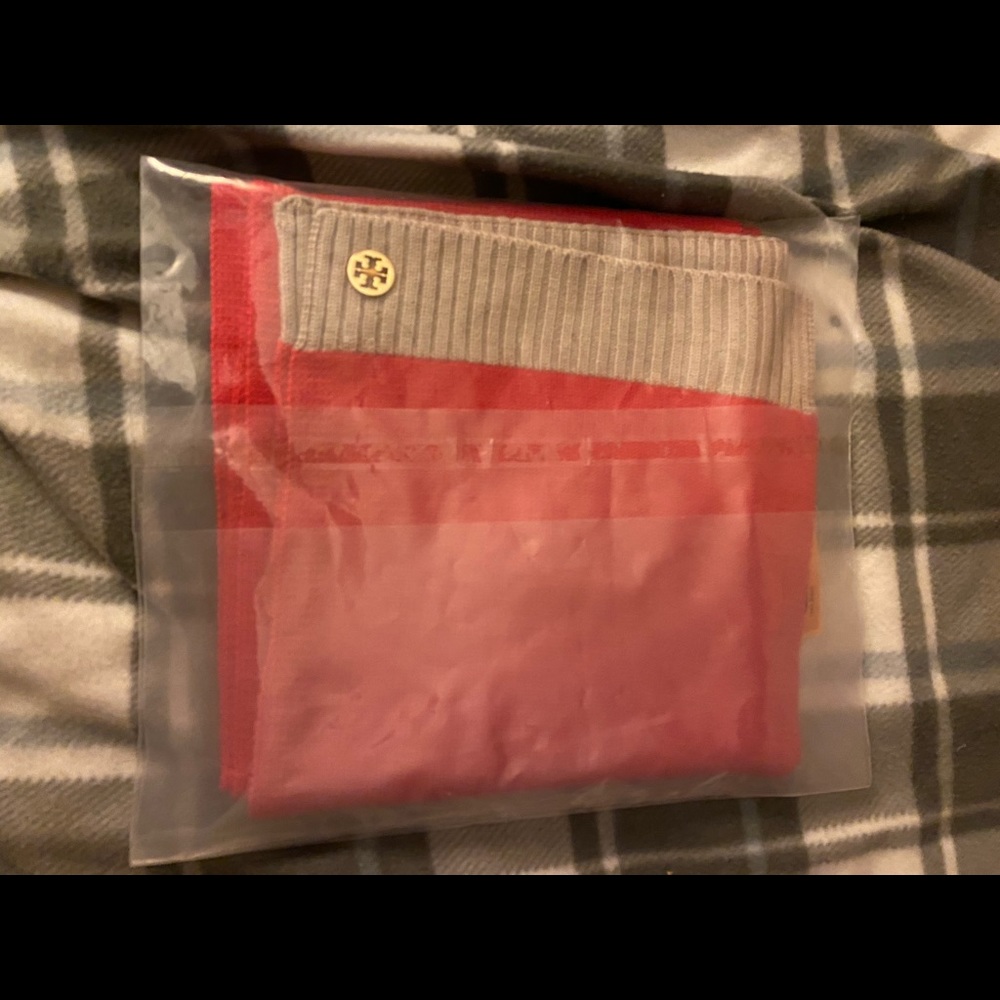 Tory Burch scarf tags and in original wrapping